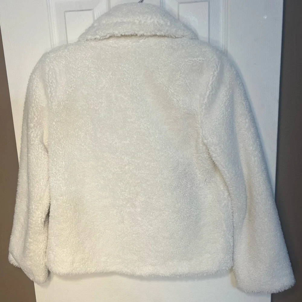 Janie and Jack Cream Teddy Jacket Size 10 To 12 - Picture 6 of 12